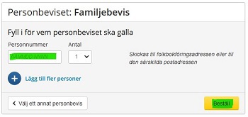 Familjebevis