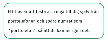 Tips porttelefon