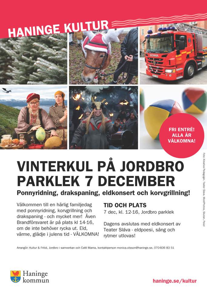 affisch för vinterkul i Jordbro 7 dec